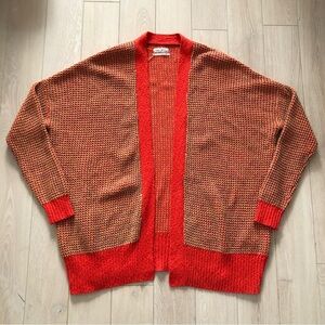 Urban Outfitters Cotton Blend Oversized Cardigan in Orange